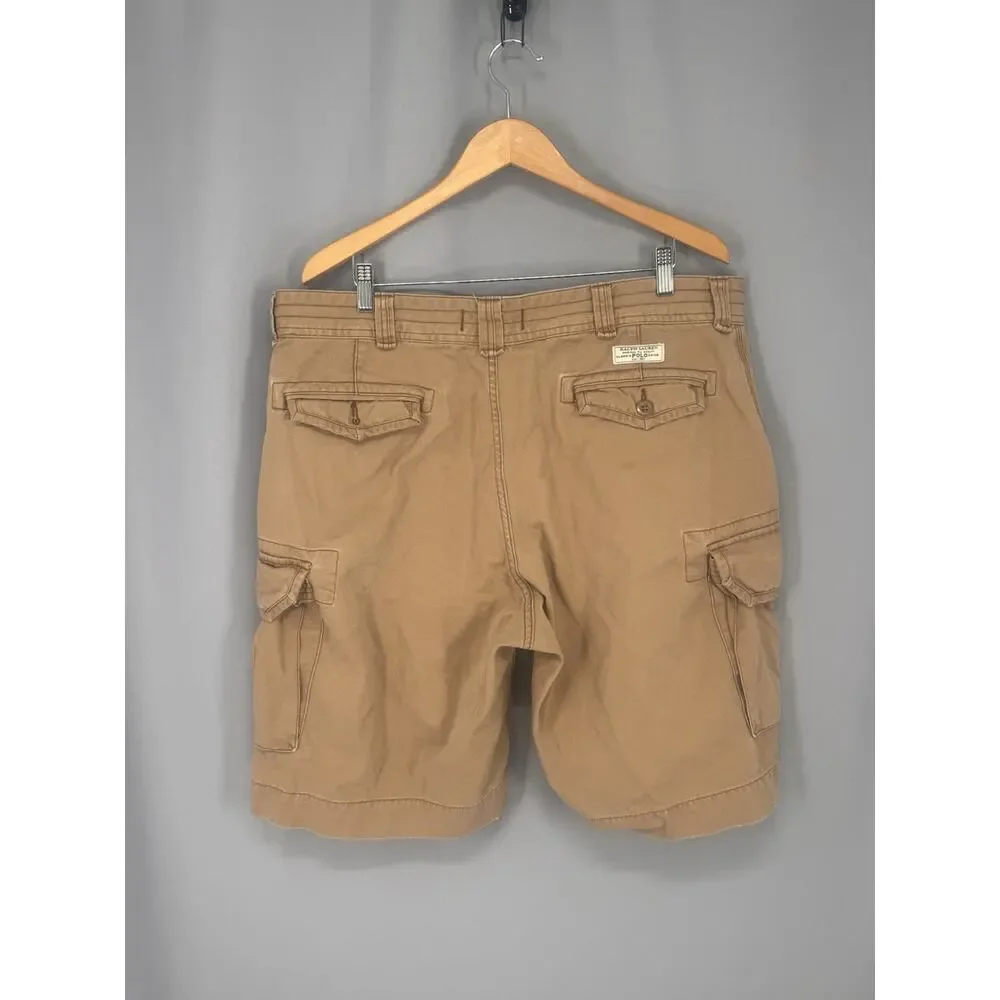 Polo Ralph Lauren Cargo Brown Shorts Mens Size 40 Brown Hiking Outdoor Tactical